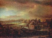 REMBRANDT Harmenszoon van Rijn, Landschaft mit Kutsche